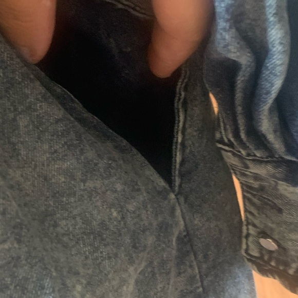 Stone Washed Denim Pearl Button Dress Size S w/ Pockets! - Picture 6 of 7